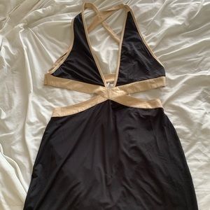 BRAND NEW! Black and Beige Club Dress